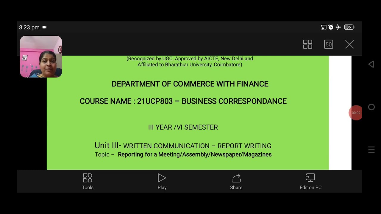 Reporting for a Meeting/Assembly/Newspaper/Magazine|Business Correspondence|snsinstitutions