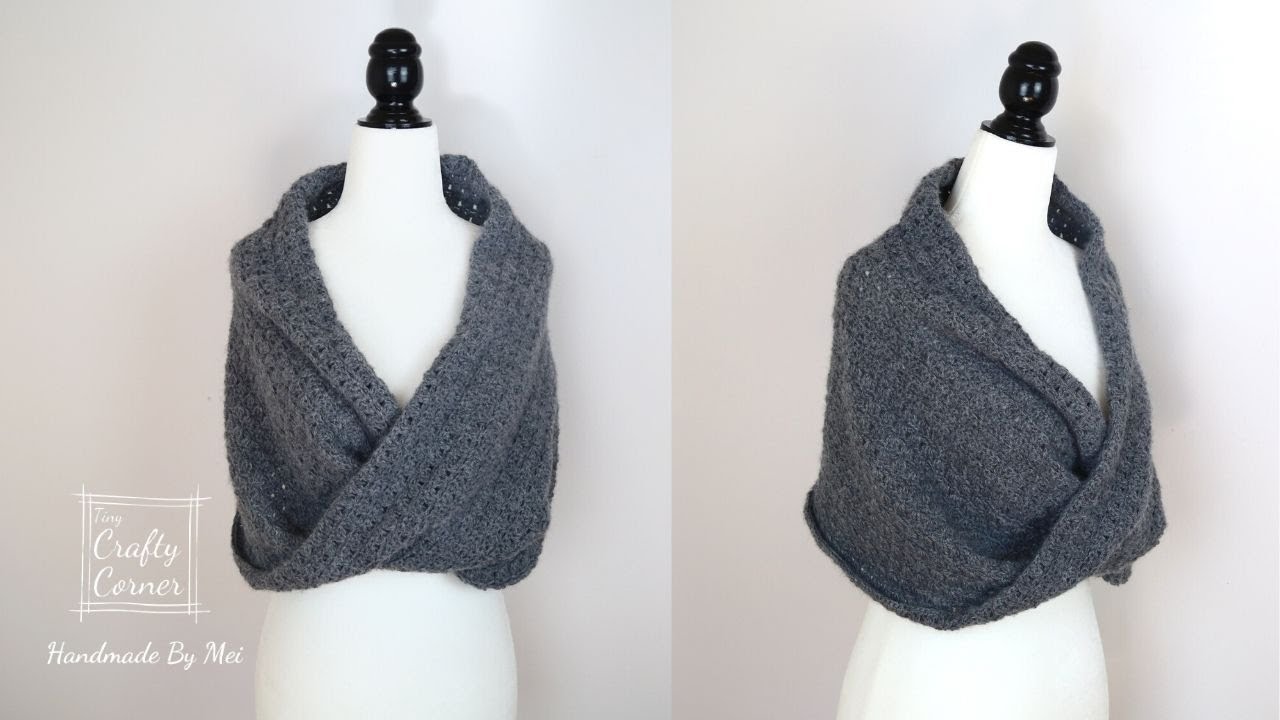 Crochet Easy Twisted Wrap // Crochet Mobius Shawl Tutorial For Beginners