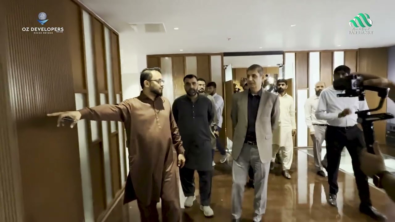 Admiral Zahid Ilyas, COO Bahria Town, visits the 4th floor of Bahria Sky.