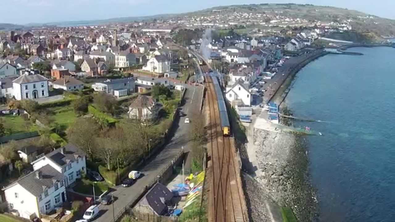 Whitehead From the Air with RPSI Steam Train