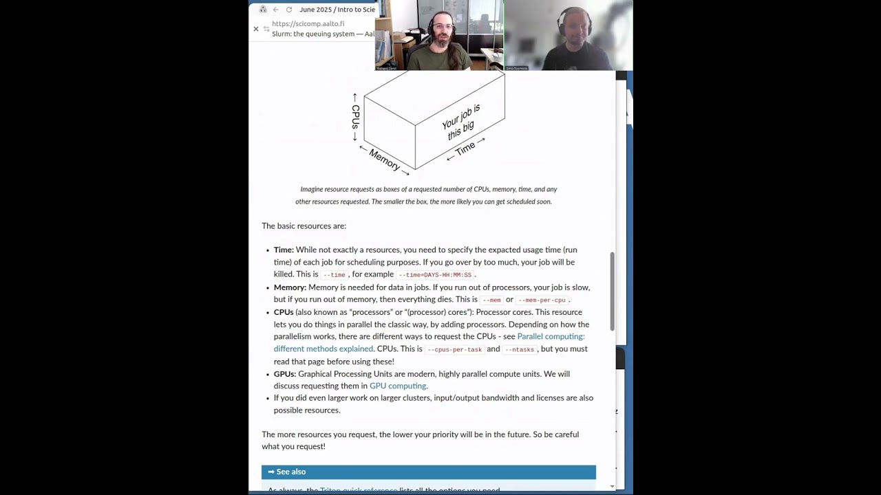 1.6 Slurm: the queueing system - HPC/SciComp Kickstart summer 2025