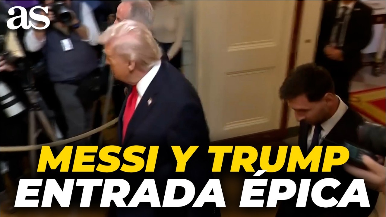 La ENTRADA ÉPICA de MESSI y TRUMP a la CASA BLANCA en el homenaje a INTER MIAMI