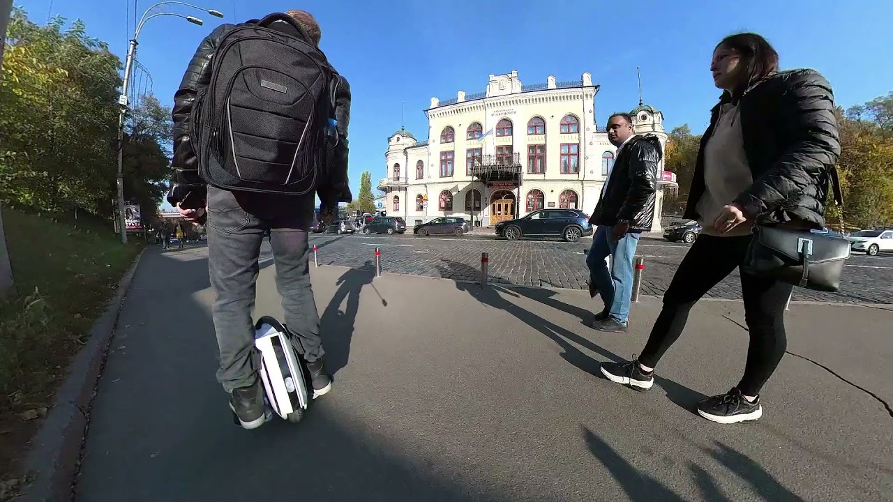 Riding King Song 14 D EUC in center of Kiev, Ukraine