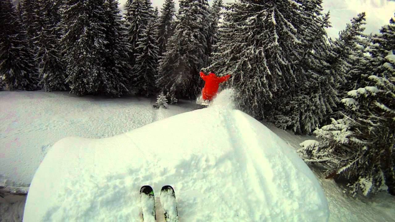 in deep snow