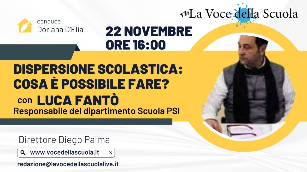Dispersione scolastica: Cosa è possibile fare? con Luca Fantò
