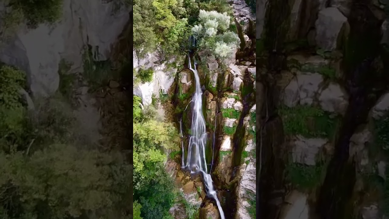 Smooth flight over a waterfall
