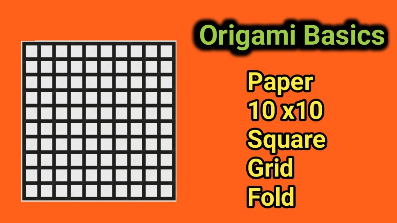 How to Fold a 10 x10 Square Grid perfect | Origami Basics for Beginners|Essential Creasing Technique