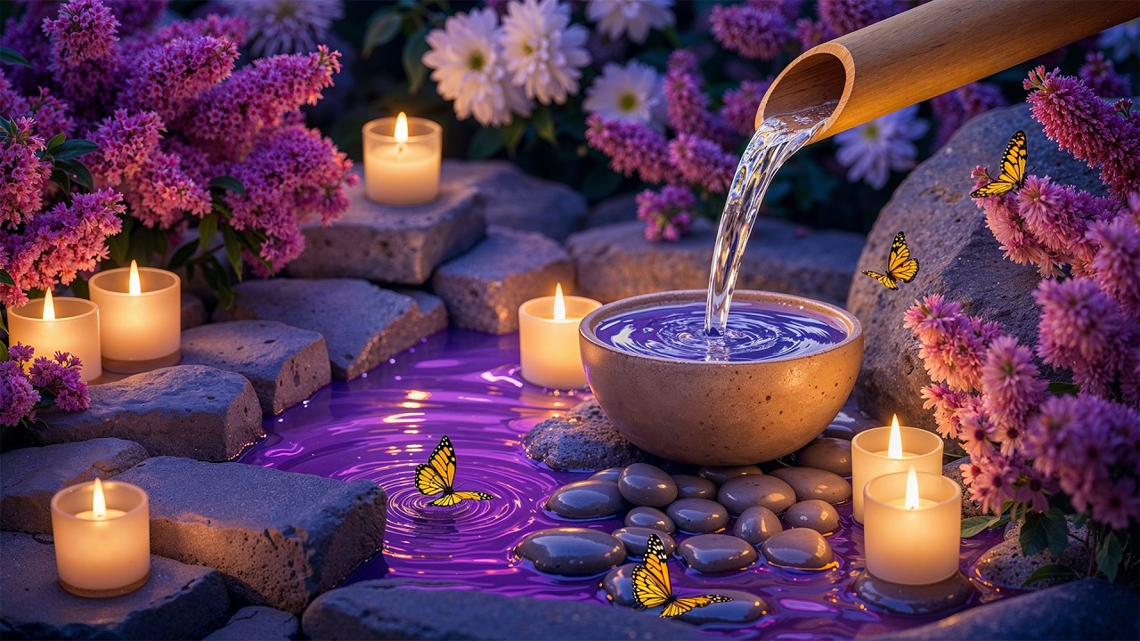 Relaxing Music + Peaceful Water Sounds 🌿 Calm Mind & Body, Relieve Anxiety, Deep Sleep 😴