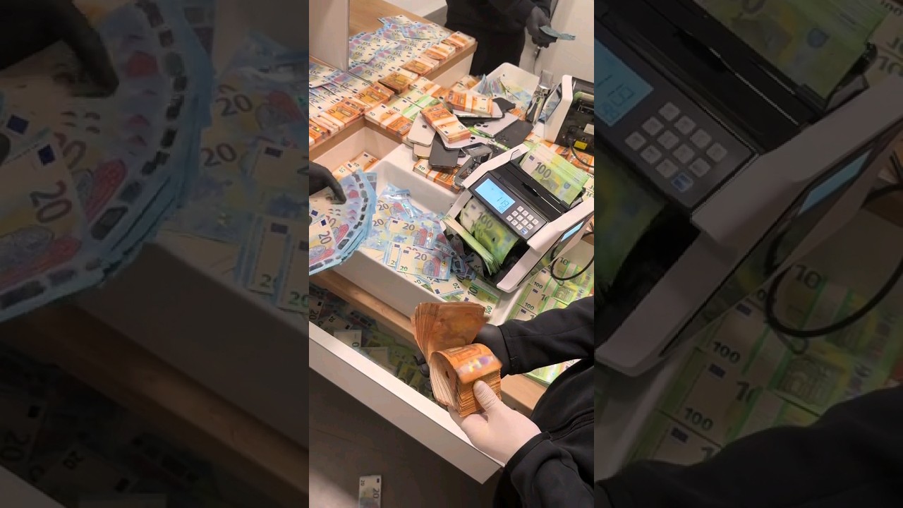 💰Great Count 💶 1.3 Million Euro Cash #millionaire #euro #money #cash