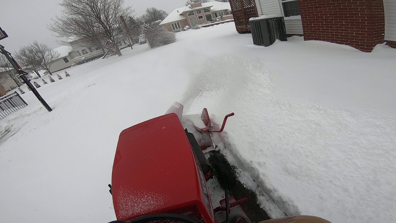 1of2 310-8 Wheel Horse Snow blowing Heavy Snow 12-25-2020