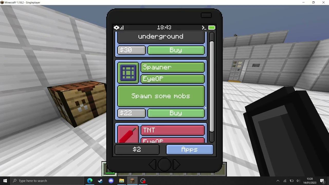 Minecraft Mod showcase: The iPod/Eyephone Mod