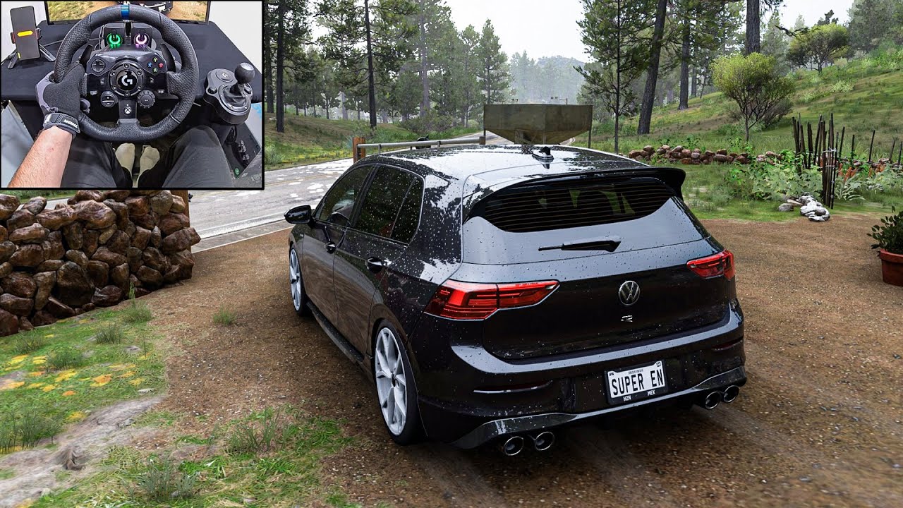Volkswagen Golf R 2022 - Forza Horizon 5 | Logitech G923 Steering Wheel
