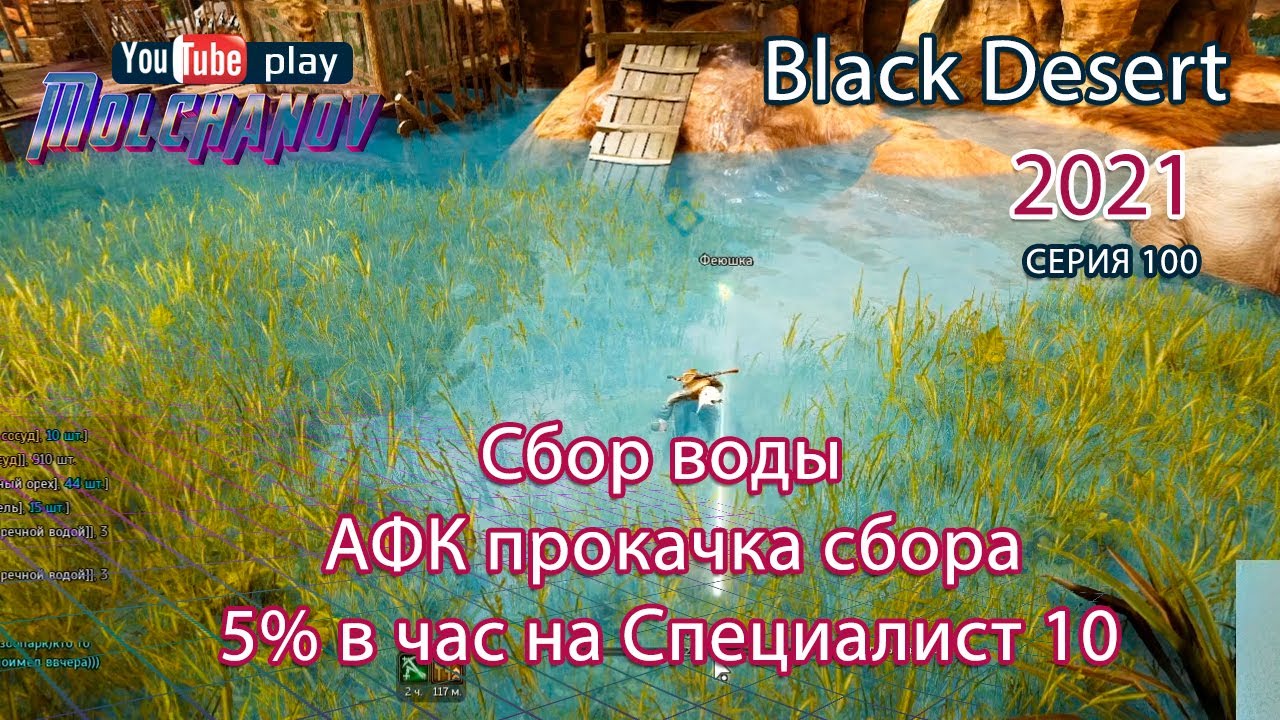 Сбор воды. АФК прокачка. Black Desert Фарм серебра 2021.