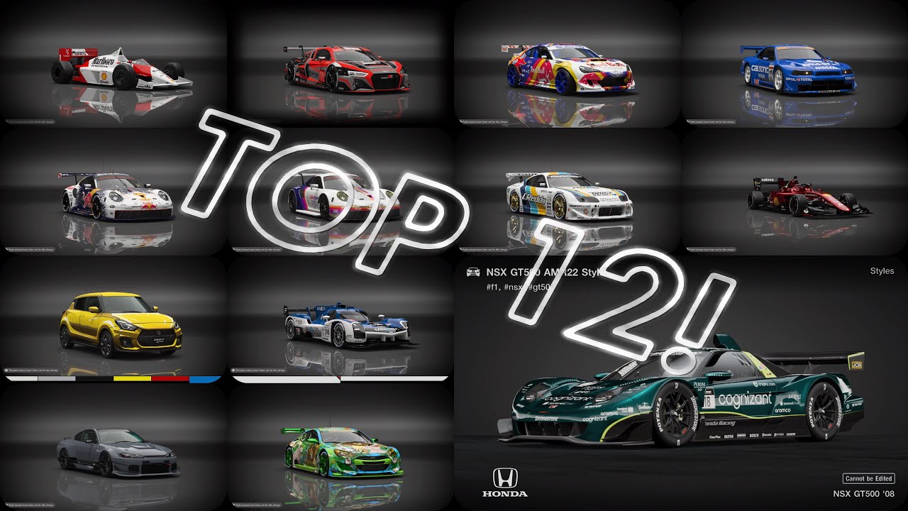 Gran Turismo 7 Top 12 Best Car Liveries/Designs/Styles