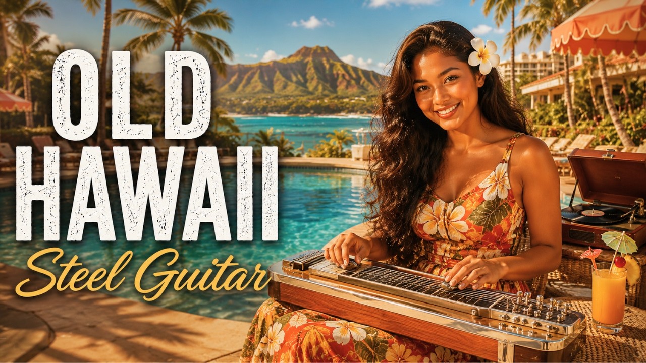 Vintage Hawaiian Steel Guitar: Old Hawaii Memories in 4K | 1 Hour Relaxing Music ✅🎶