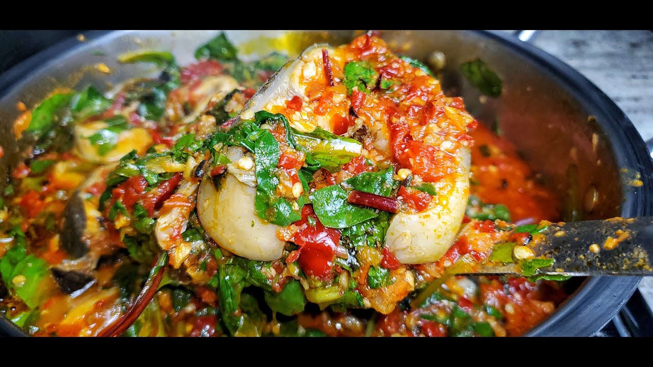 Perfect Nigerian Vegetable Stew with Catfish - Vegetable Sauce #Vegetablestew #vegetable #catfish