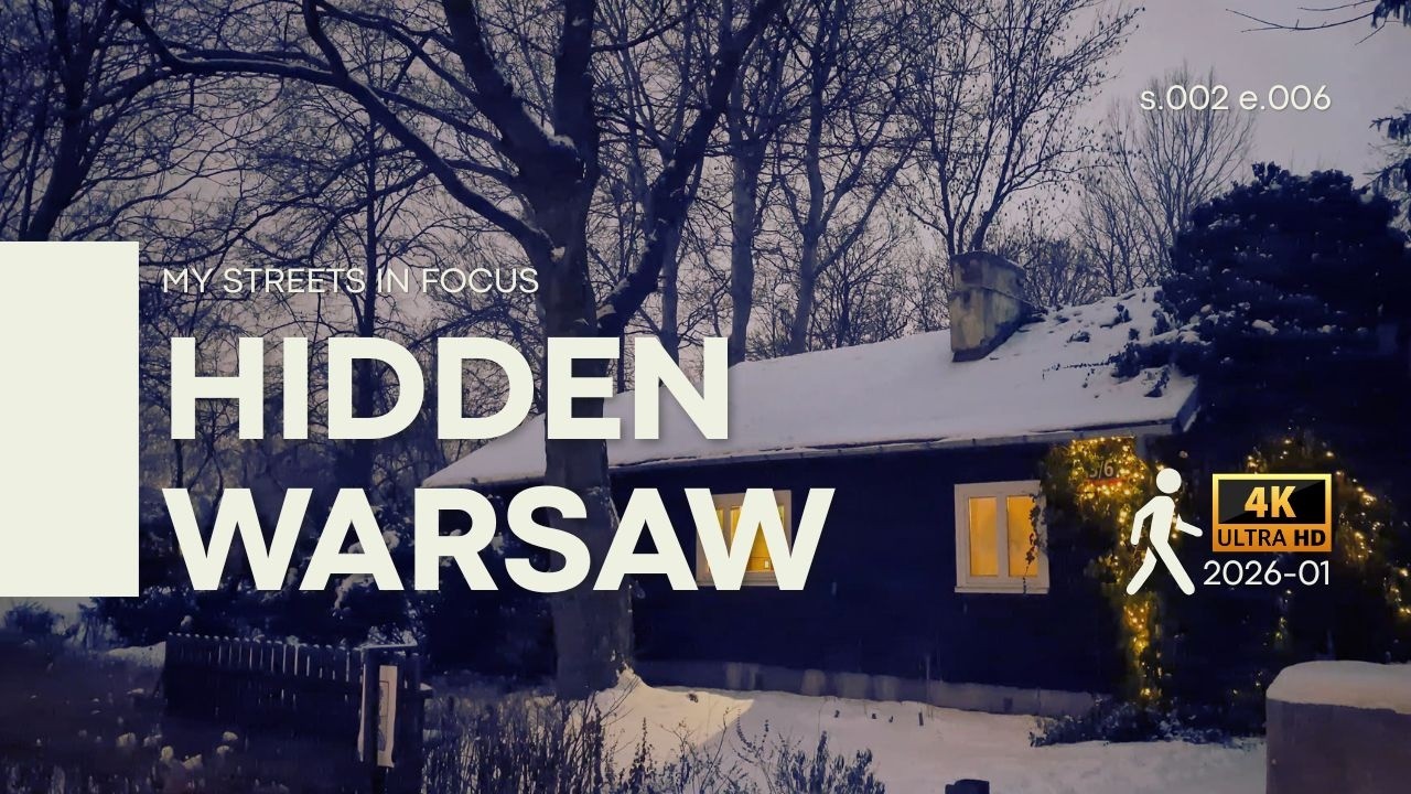 Hidden Wooden Village in Warsaw Center 🪵 Jazdów Finnish Houses & Luxury Streets | Snow Walk