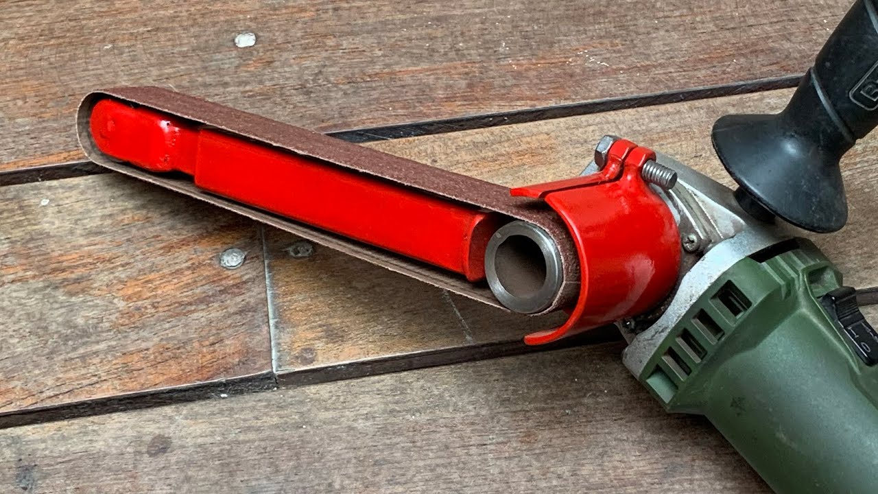 UN PLACER HACER HERRAMIENTAS//LIJADORA DE BANDA PARA AMOLADORA 💪🏻🛠😁