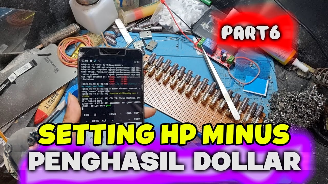 PART 6 MENGHASILKAN RATUSAN DOLLAR PERBULAN DENGAN HP MINUS | CARA SETTING MINING PAKAI HP MINUS