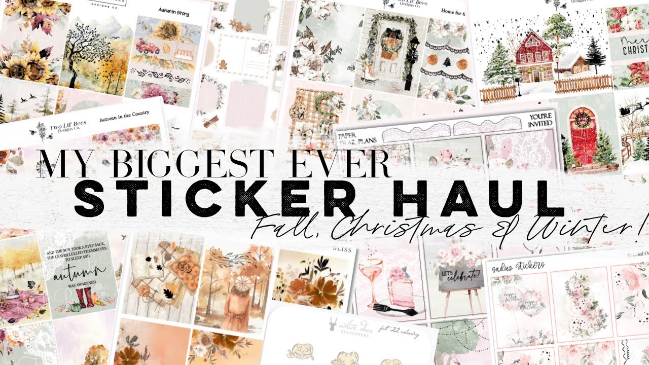 My BIGGEST EVER STICKER HAUL! 3 Hours, 12 orders! CBT, Two Lil Bees, Sadie's Stickers and much more!