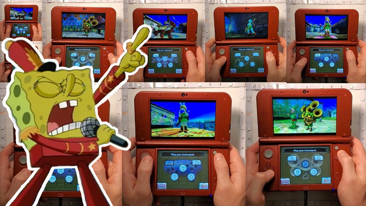 Sweet Victory from Spongebob, played on instruments in Majora's Mask 3DS