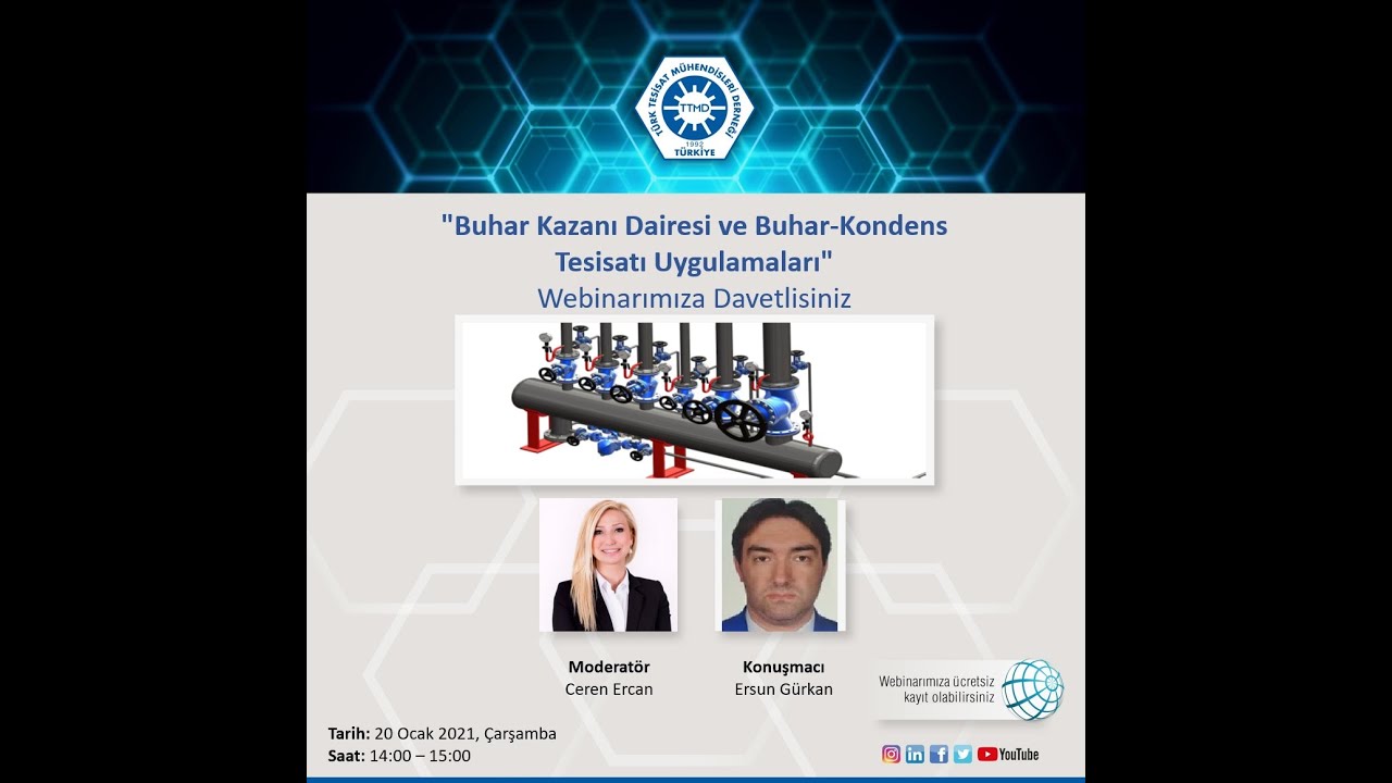 TTMD Webinar - Buhar Kazanı Dairesi ve Buhar Kondens Tesisatı Uygulamaları