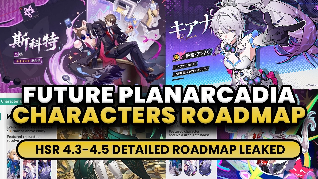 INSANE ROSTER LEAK!!! HSR 4.3 - 4.5 PLANARCADIA ROADMAP LEAK, TEAM SYNERGY & MORE!! - HSR LEAKS
