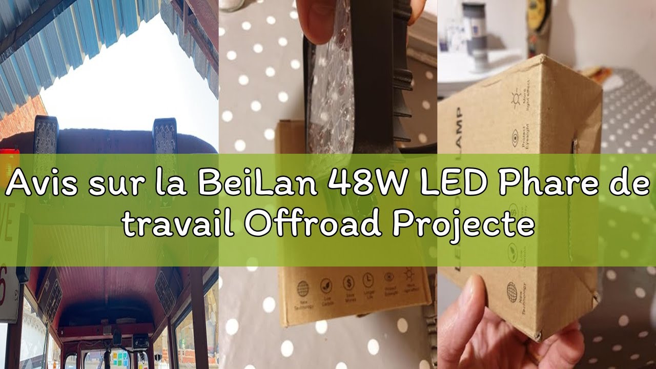 Avis sur la BeiLan 48W LED Phare de travail Offroad Projecteur 12 V de 24 V de Marche Phare Phare Ph