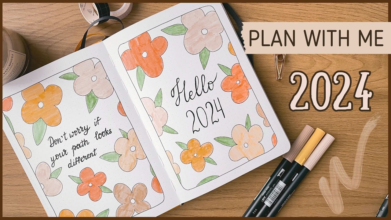 ОФОРМЛЕНИЕ ЕЖЕДНЕВНИКА 2024 | BULLET JOURNAL | Буллет джорнал ✨