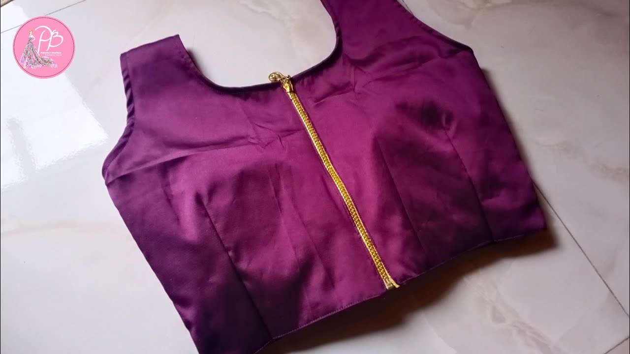 Back neck with zip ||Cutting and stitching | Easy method.