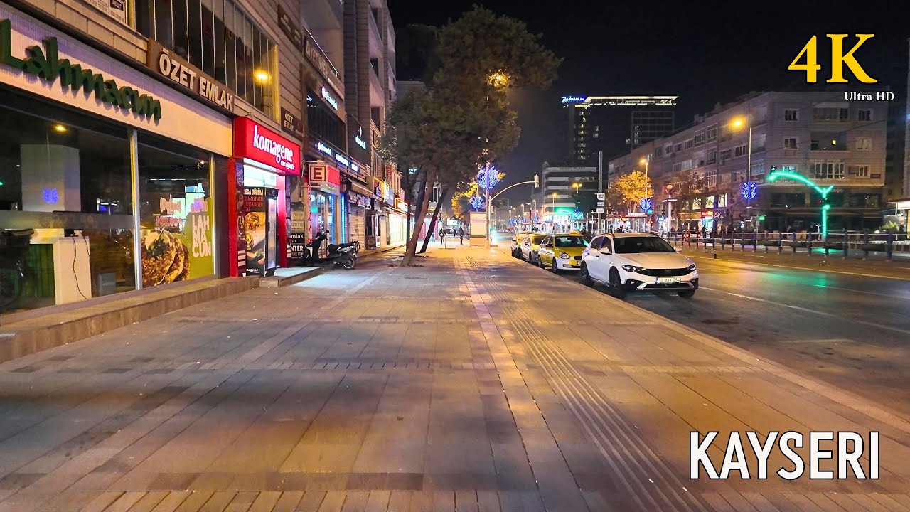 Kayseri&rsquo;de gece y&uuml;r&uuml;y&uuml;ş&uuml; 🌆 Night stroll in Kayseri ✨  Lights & atmosphere! HDR 4K #cudi_vlogs 2025
