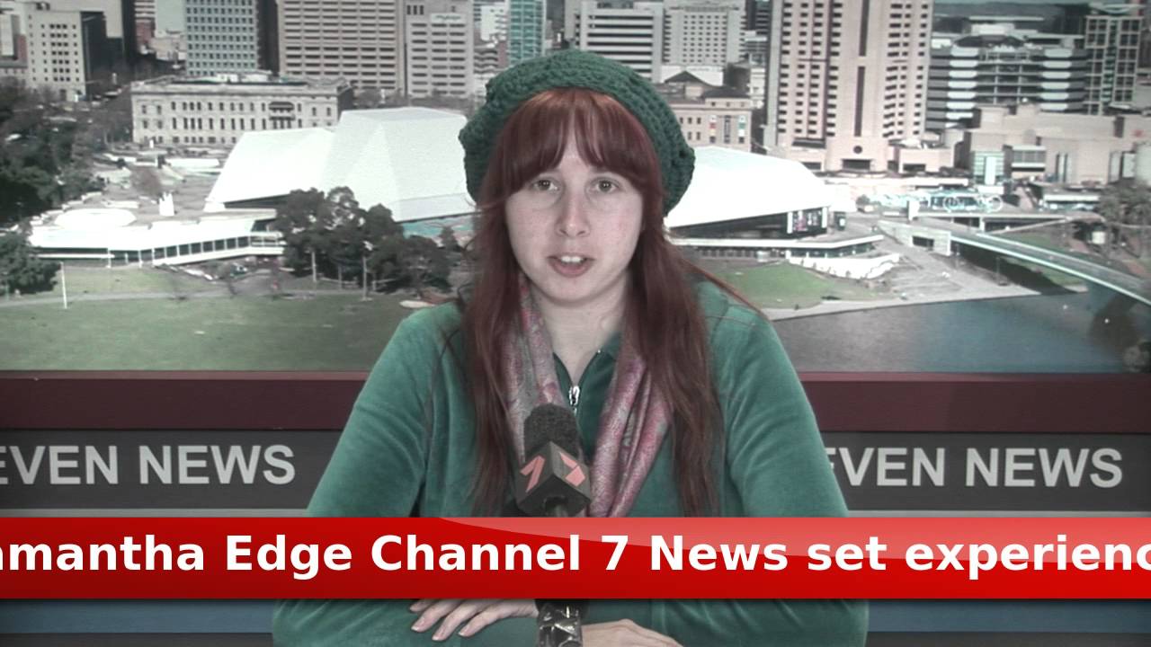 Samantha Edge Channel 7 News set experience - 7 News Experience