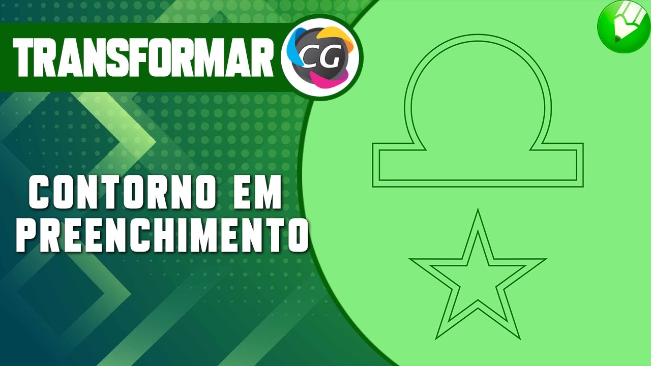 CorelDraw - Transformar Contorno em Preenchimento