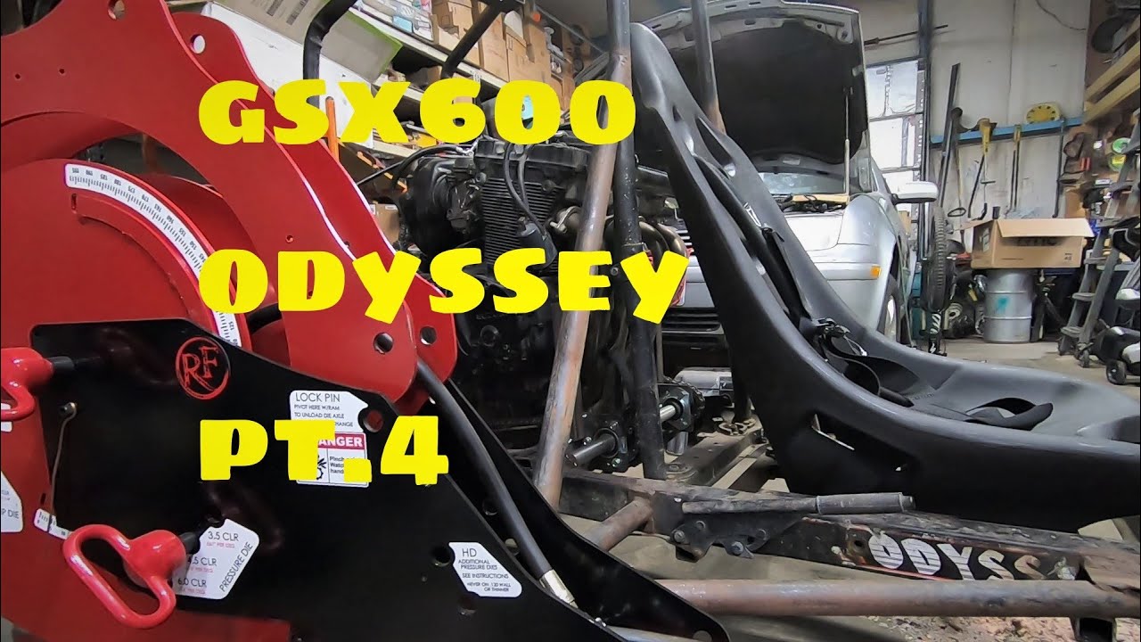 Замена двигателя на Honda Odyssey GSX600!! Часть 4. Установка трубогибочного станка Rogue Fab.