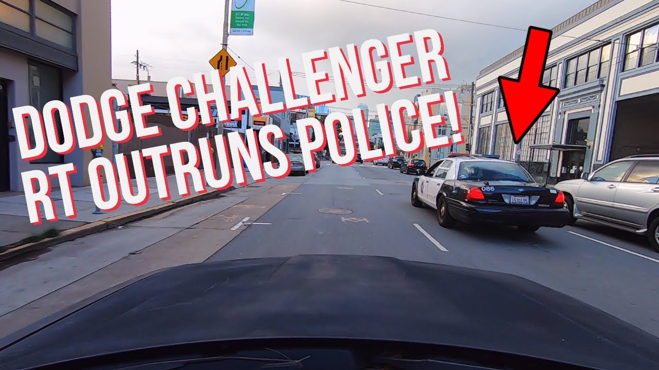 DODGE CHALLENGER RT OUTRUNS POLICE!  *GETS AWAY*
