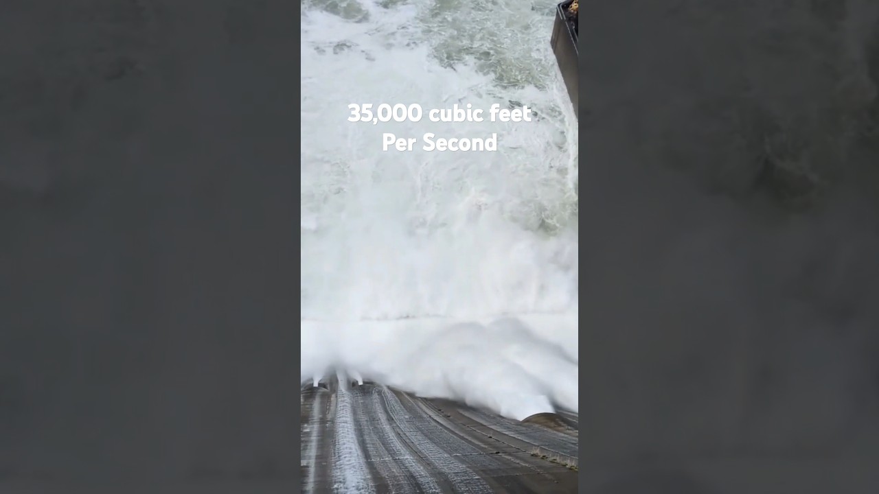 Cascades at Shasta Dam, OMG! Watch to the end! Here the Thunder! 