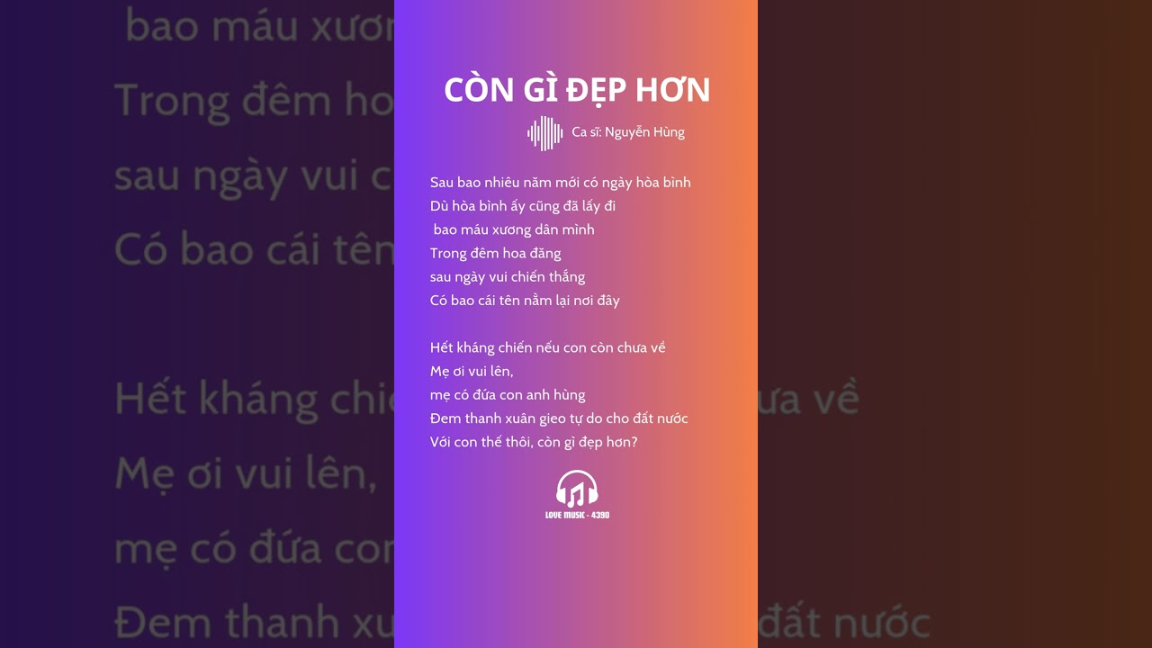 Còn Gì Đẹp Hơn - Nguyễn Hùng 