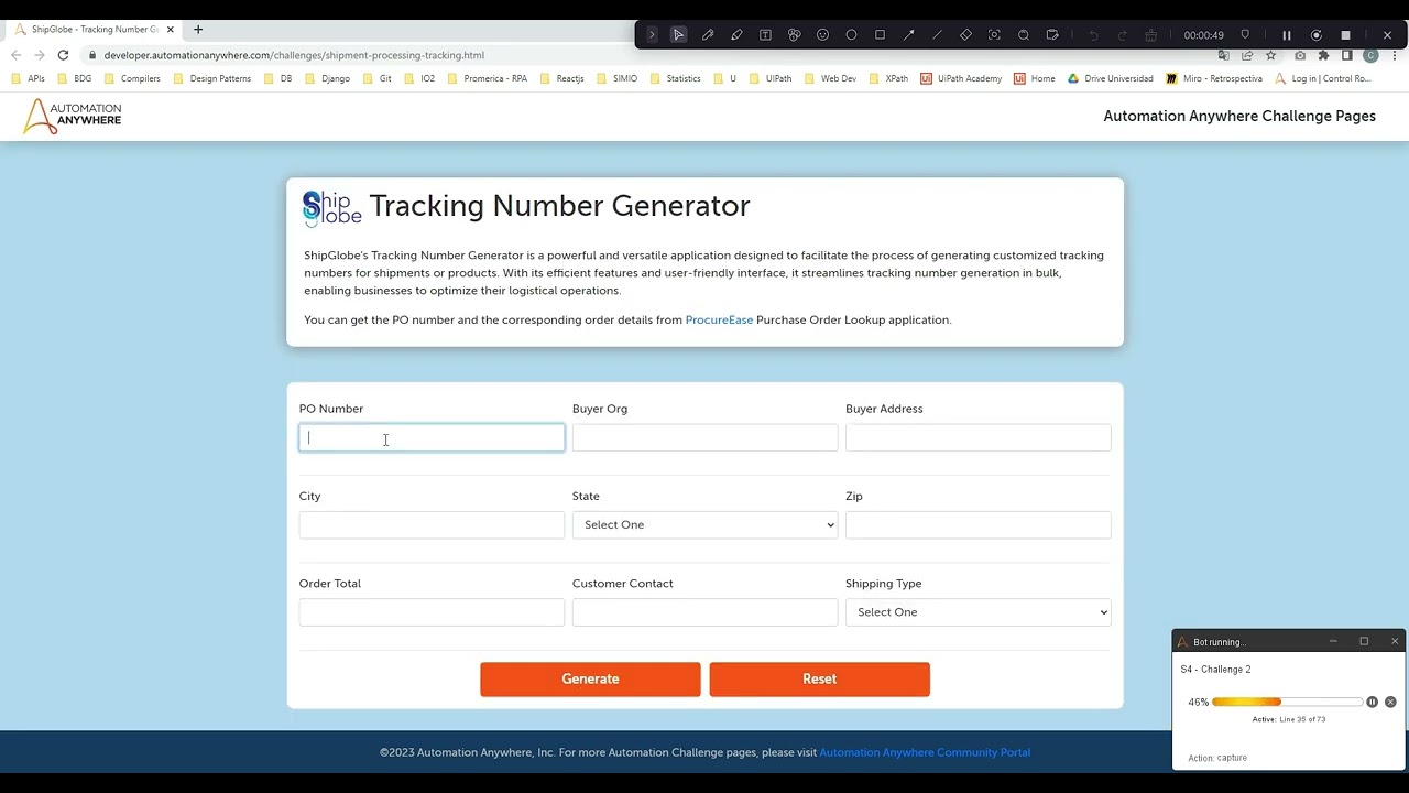 Automation 360 - Bot Games Season 4 - Challenge 2: Shipment Processing