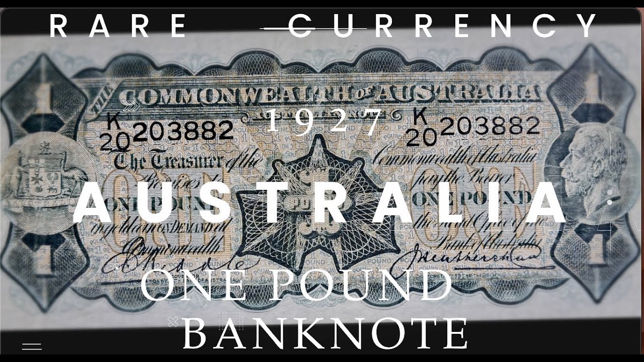 AUSTRALIA ONE POUND BANKNOTE 1927. Story Of History, Royalty, and Art.