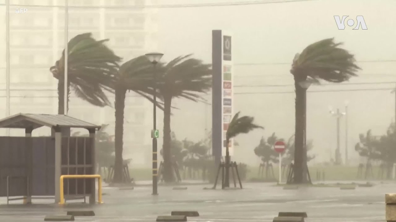 日本受到颱風吹襲