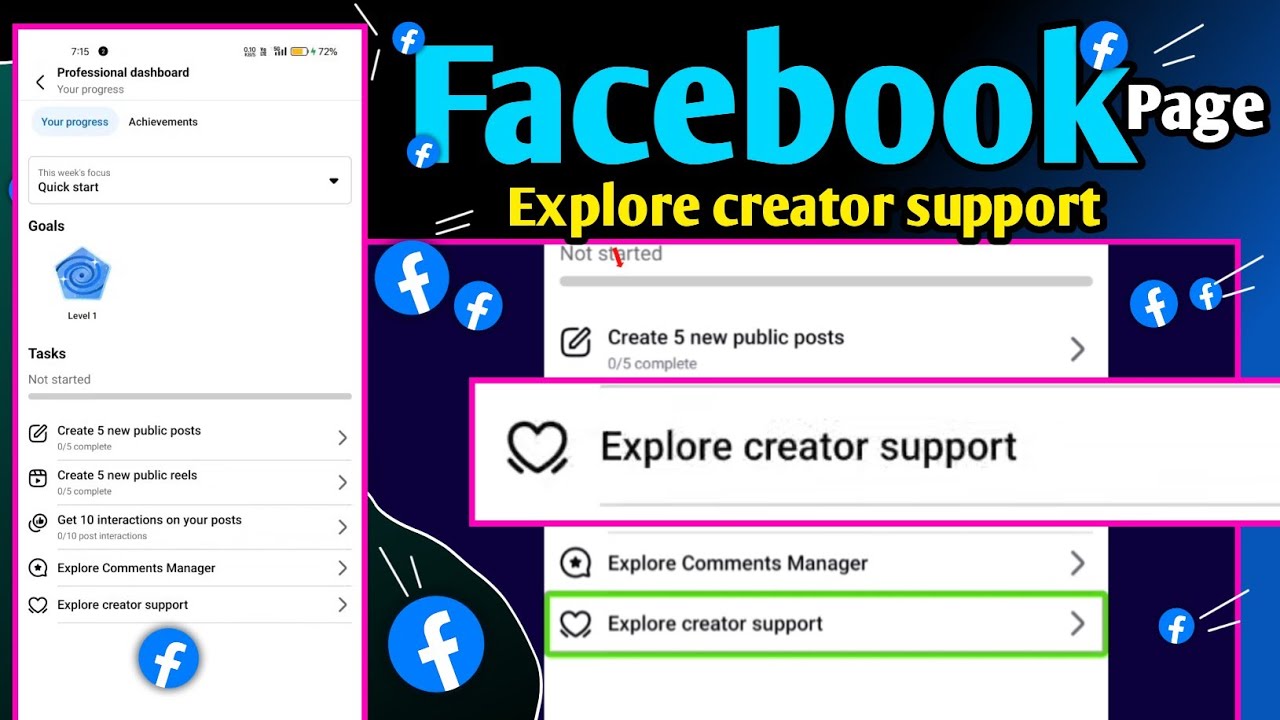 Facebook Explore creator support kya hota hai // Facebook Explore creator support weekly challenge 