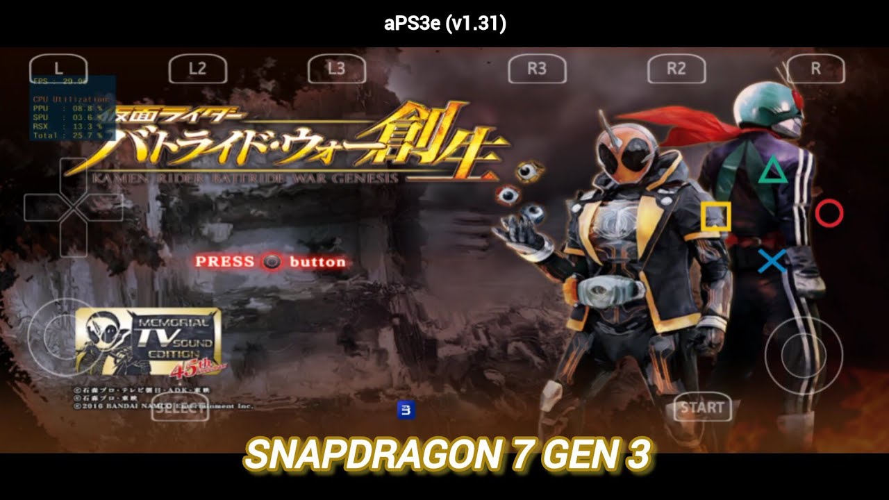 Kamen Rider Battride War Genesis | aPS3e Android Snapdragon 7 Gen 3