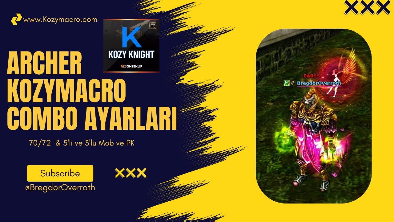 Kozy Macro 70 72 3 lü 5 li Combo Settings