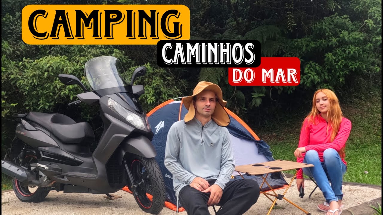 Acampamos no parque caminhos do mar, passeio noturno vista das estrelas e boa comida.