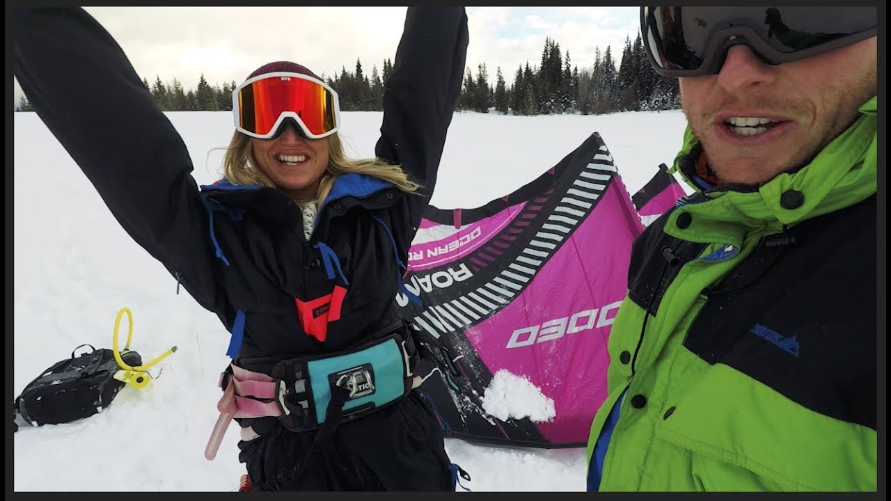 Going Snow Kiting for the First Time!