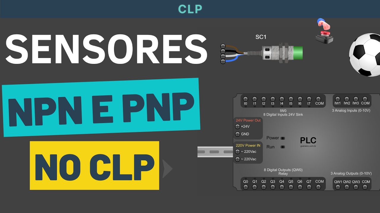 CLP - COMO LIGAR SENSORES NPN E PNP NO CLP CORRETAMENTE