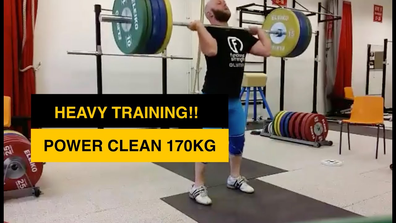 Power clean 170kg + training, Rovaniemi Finland 2014