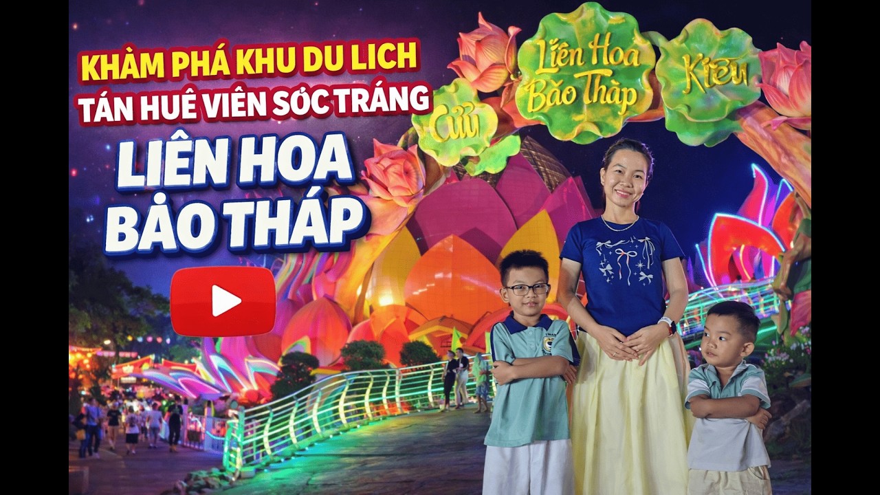 |Tết 2026| Tân Huê Viên Sóc Trăng Siêu Đẹp Khi Về Đêm