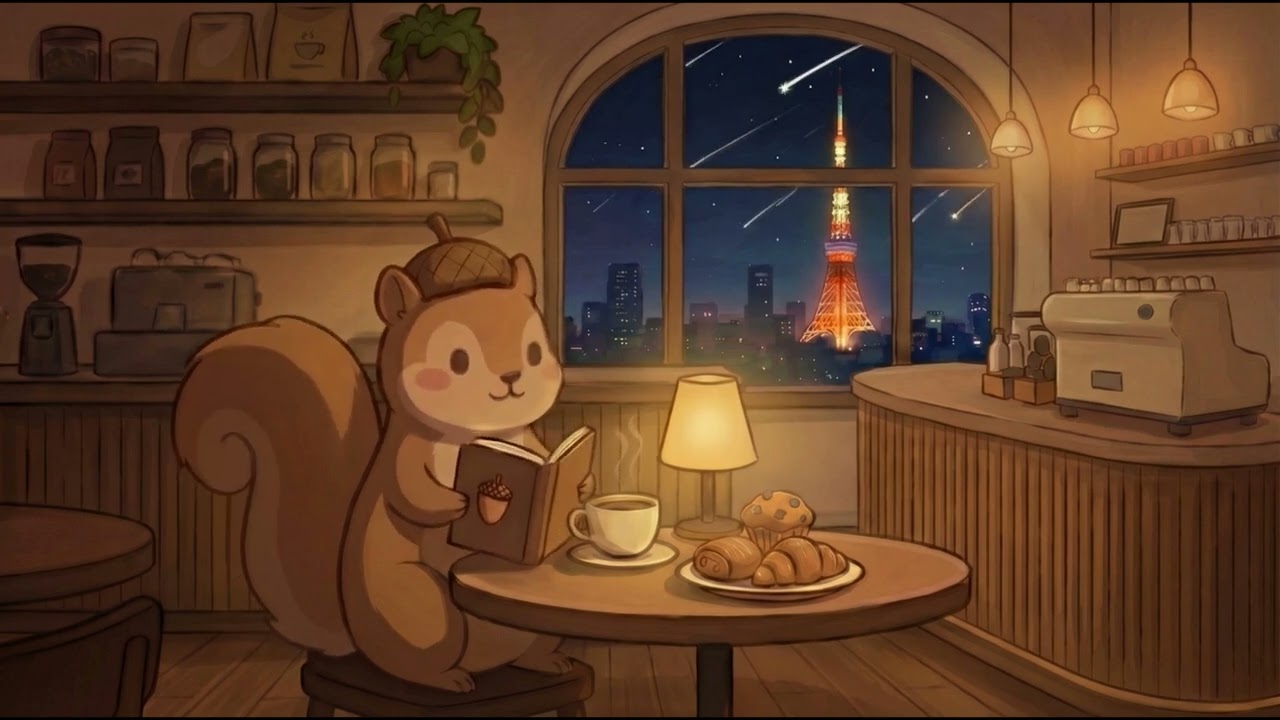 Tokyo Night Café Bossa Nova ☕ Cozy Study & Relax Music (2 Hours) | Acorn Café