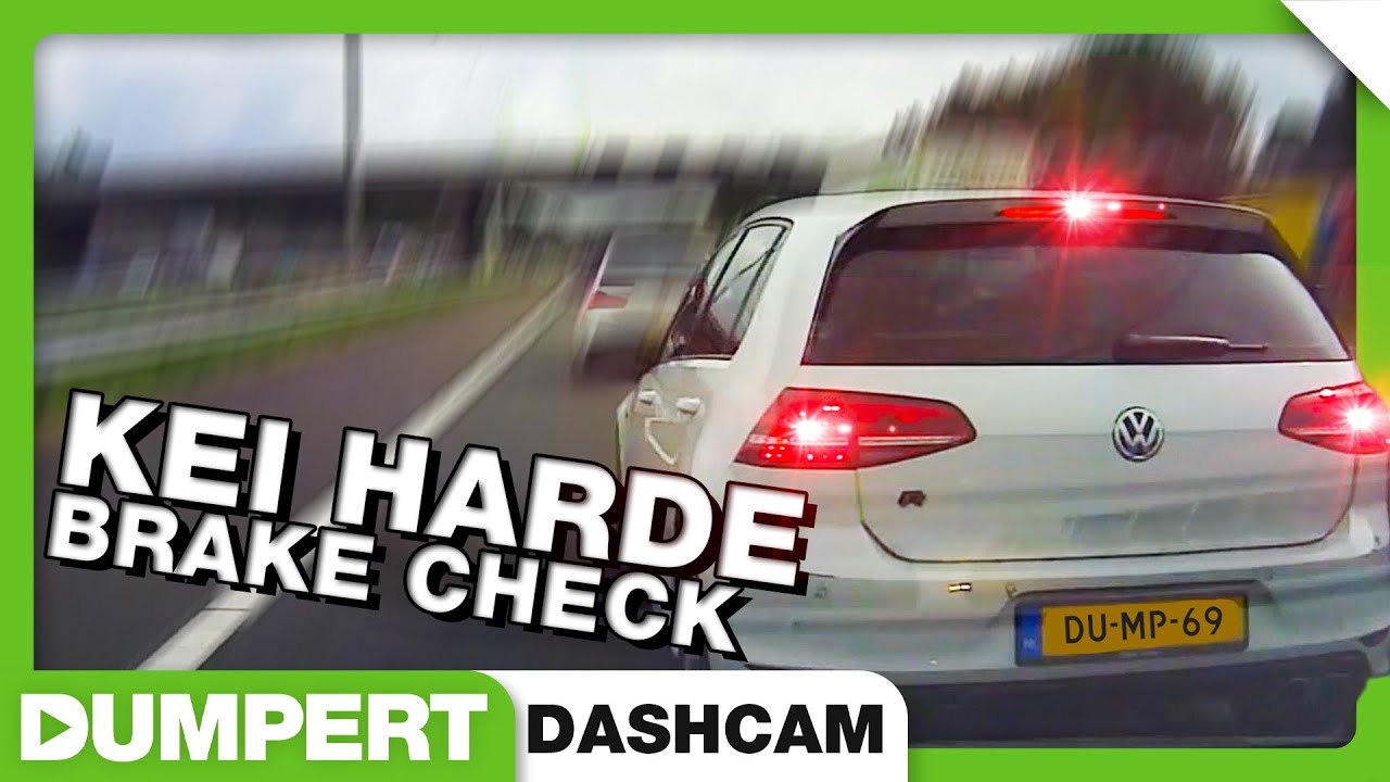 Kei harde brake check! | Dumpert Dashcam 53